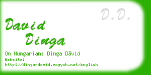 david dinga business card